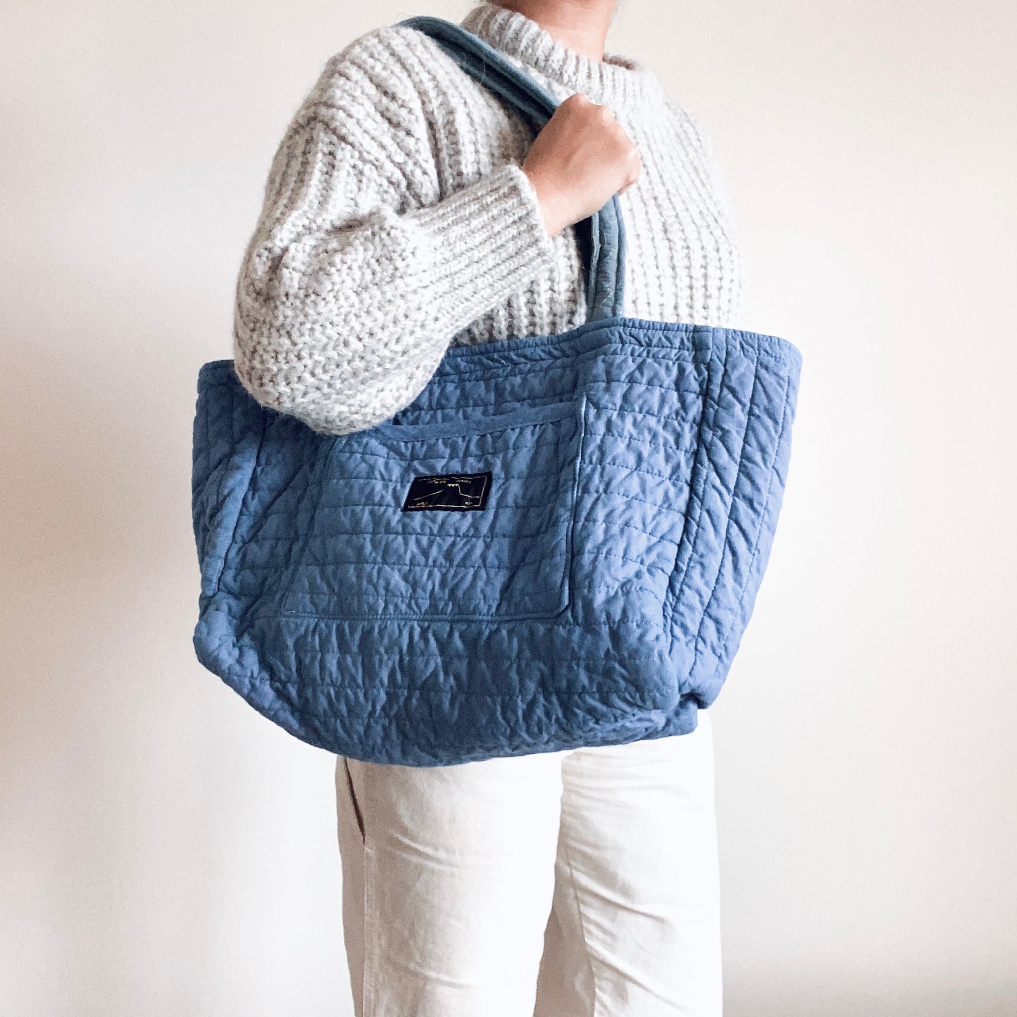 Quilted Tote- Small Indigo Batch No.1