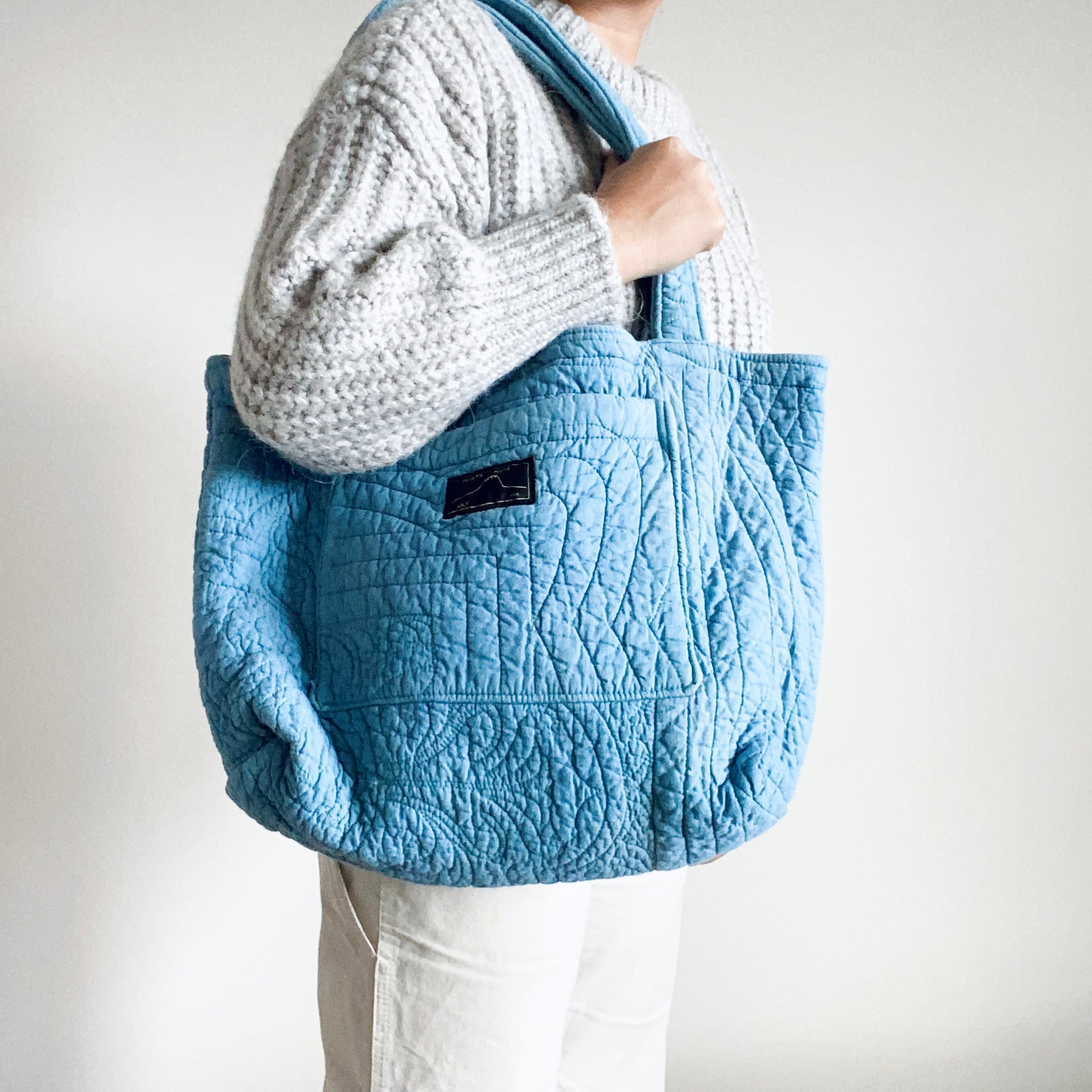 Quilted Tote- Small Indigo Batch No.2