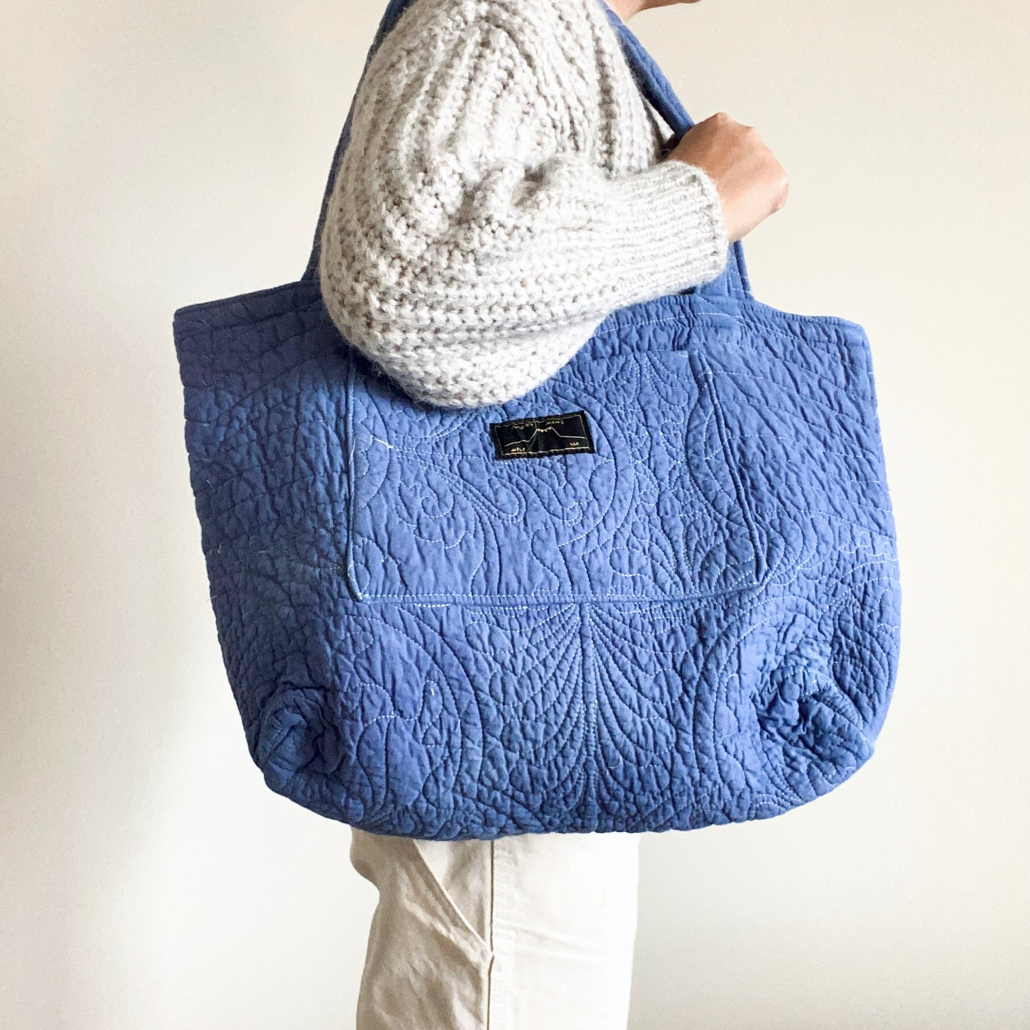 Quilted Tote- Small Indigo Batch No.3